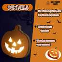 Flutesan 1 Pc Halloween Wooden Light up Pumpkin Table Centerpiece Decoration Battery Operated Pumpkin for Thanksgiving Halloween Home Kitchen Desk Tabletop Fireplace Indoor Outdoor Decor