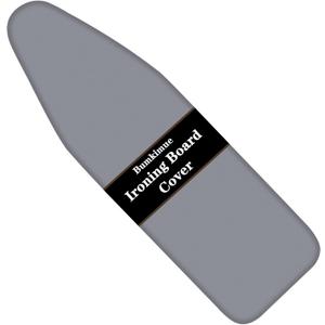 Ironing Board Cover and Pad, Standard Size 15x54, Thickening Padding, Elastic Edge, Resist Scorching and Staining, Adjustable Fastener, Heavy Duty Padded Iron Board Cover (Grey) (Gray)