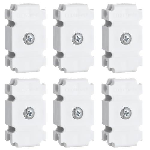 Weysat 6 Pcs Joiner Plates Set Closet Support Brackets Parts Shelf Organizer Joiner Plate Connectors for Shelf Organizer Grid Wall Clamps Grid Connectors