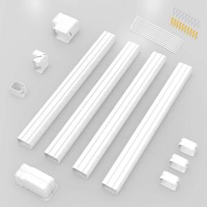 4" 14Ft Mini Split Line Set Cover, Line Cover Kit for Mini Split and Central Air Conditioner (14 Feet)