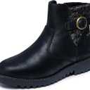 Skechers Women's Arch Fit Marlie-Weekend Chat Ankle Boot (9.5, Black/Black)