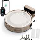 Lefant M310 Robot Vacuum Cleaner, 4500Pa Strong Suction with PreciSense Avoiding, Slim, Self-Charging, 160Mins Runtime, App/Wi-Fi/Alexa, Ideal for Pet Hair & Hard Floor Cleaning (Champagne)
