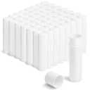 JuLand 100 Packs Empty Lip Balm Tubes Bulk Round BPA Free with Caps for DIY Lipstick homemade, 3/16 Oz (5.5 ml) Leak-Free Empty Lip Balm Containers, White
