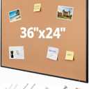 Mr. Pen- Cork Notice Board, 36 X 24 Inches, Cork Bulletin Board for Walls, Pin Boards, Framed Corkboard, Decorative Hanging Pin Boards, Perfect for Office & Home Decor