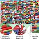 48 Countries Flag 2026 World Cup Handheld Flags & String Flag Country Flag Set World Cup Decorations Bunting Banner Grand Opening Decorations for Olympic International Football Fan Soccer Party National Day