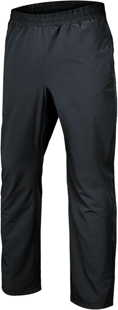 Mens Track Pants Quick Dry Lightweight Joggers Athletic Running Pants Zipper Pockets (XXL)