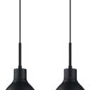 Doraimi Lighting 2 Pack 1 Light Kitchen Island Mini Hanging 6.5" Metal Drum Pendant Ceiling Light Industrial Fixtures,Black Finish for Over Sink Bar,Dining