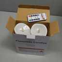Homemory Outdoor Waterproof LED Candles, Battery Operated with Remote and Timers, Electric Fake Plastic Pillar Candles, Ivory White, Set of 2