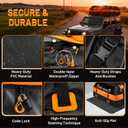 Car Rooftop top Cargo Carrier 21 Cubic feet 100% Waterproof Heavy Duty PVC for All Cars with/Without Rack, Includes Anti-Slip Mat, 10 Reinforced Straps, 6 Door Hooks, Luggage Lock