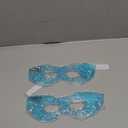 USA Merchant - 2 Redesigned Therapeutic Spa Gel Bead Eye Masks - Hot/Cold Reusable Ice Packs with Flexible Beads - Compress Therapy for Puffy Eyes, Dark Circles, Headaches, Migraines, Stress Relief (Blue)