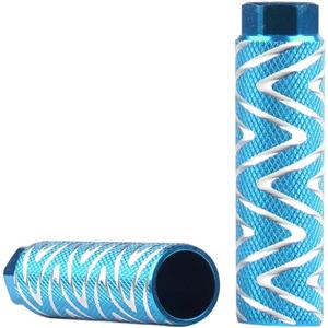 Bike Pegs 2Pcs Aluminum Alloy Anti-Skid Lead Foot Bicycle Pegs 3/8 inch Axles (Skyblue-W)