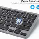 OMOTON Wireless Keyboard for Mac, Ultra-Slim Bluetooth Keyboard with Stable Connection, Compatible with iMac, iMac Pro, MacBook Pro/Air, Mac mini Laptop, Black Grey