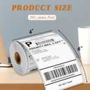 2500 PCS Thermal Shipping Labels 4x6, White Perforated & Smudge-Proof Direct Thermal Labels (250 Labels/Roll), Compatible with Zebra, Rollo, Jadens, Nelko (10 Rolls)