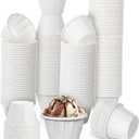 1000 Pack White Disposable Paper Cups 0.5oz Small Sample Souffle Portion Cups with Water Proof Lining, Mini Mouthwash Cup for Travel, Picnics, Parties, Jello Shots, Juice, Dessert