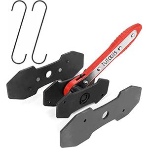 Brake Caliper Press, Caliper Piston Spreader, Brake Tools,Brake Caliper Piston, Brake Caliper Press Ratchet with 2 Extra Pcs Steel Plates, Red
