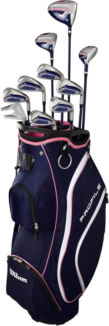 Wilson Women's Right Handed Profile Complete Golf Set with Cart Bag, Petite