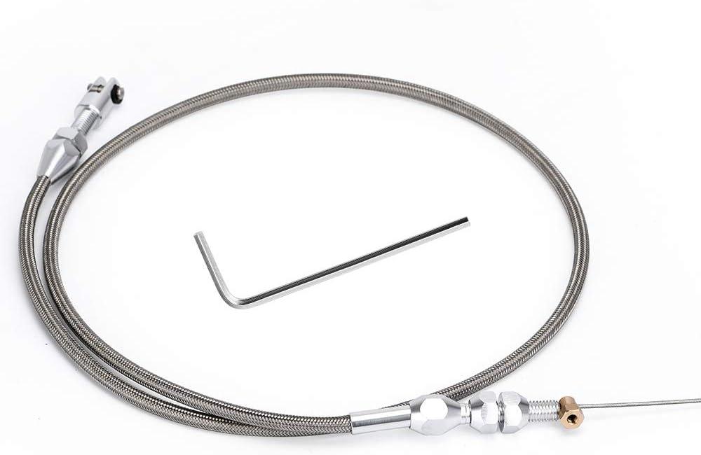 36" Stainless Braided LS Throttle Cable Kit Adjustable Accelerator Cable Compatible with 97-07 Chevrolet/Chevy LS1 Engine 4.8L 5.3L 5.7L 6.0L