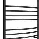 HEATGENE Towel Warmer Wall Mount Electric Plug-in/Hardwired Heated Towel Rack, 4-Supports Matte Black