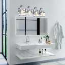 TODOLUZ LED Modern Matte Black Bathroom Vanity Lights Over Mirror 6 Lights Up and Down Chrome Bathroom Vanity Light