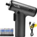 SnapFresh Electric Cordless Screwdriver Set, 4V Rechargeable Screw Gun with 10 Drill Bits, 4 Speeds, 5N.m torque for DIY Enthusiasts, USB Charging Cable