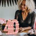 Eploger 40th Birthday Decorations for Women,40th Anniversary Decorations,30cm Rose Glod Glitter 40th Birthday Centerpieces for Table Decorations,Number 40 Table Topper Decor