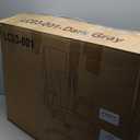 Executive Office Chair, High Back Ergonomic Comfy Desk Chair with Padded Flip-up Armrests and Wheels, PU Leather Heavy Duty Computer Swivel Rolling Task Chair for Home Office, Adults, Gray (Grey)