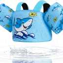 Gogokids Toddler Swim Vest for Kids 24-66 lbs, Swimming Pool Floats Vest[CPC Certified & Adjustable Fit] Toddler Arm Floaties Swim Jacket Water Wings for Beach Puddle Pool Jumper Boys Girls 1-6 Years (Light Blue Shark)