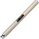 SUPRUS Electric Lighter Candle Type C Rechargeable Lighter with Upgraded LED Battery Display Safety Switch Flameless Plasma Windproof for Candle Cooking BBQs Fireworks (Champagne Gold)