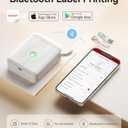 NIIMBOT Label Maker Machine Bluetooth Label Printer for School Home Office Organization, Wireless Mini Labeler D110 Upgraded Version, Label Machine with Label, White