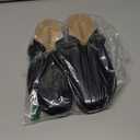 KIDMI Genuine Suede Clogs for Women Cork Footbed Sandals Leather Mules Potato Shoes with Arch Support (8.5, Black)