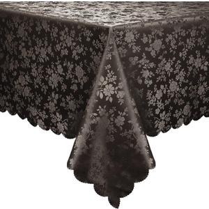 Smiry Rectangle Table Cloth, Waterproof Heavy Duty Vinyl Tablecloths, Wipeable Washable Table Cover for Kitchen and Dining Room (Coffee, 52" X 70")