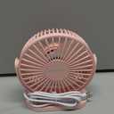 SWEETFULL USB Desk Fan Small Quiet - 3 Speeds Mini Personal Portable Fan 360 Rotation Adjustable, 5.5 Inch Office Table Cooling Gadgets on Desktop (Pink)