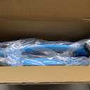 Bike Trainer, Magnetic Bicycle Stationary Stand for Indoor Exercise Riding, 26-29" & 700C Wheels, Quick Release Skewer & Front Wheel Riser Block Included (BLUE)