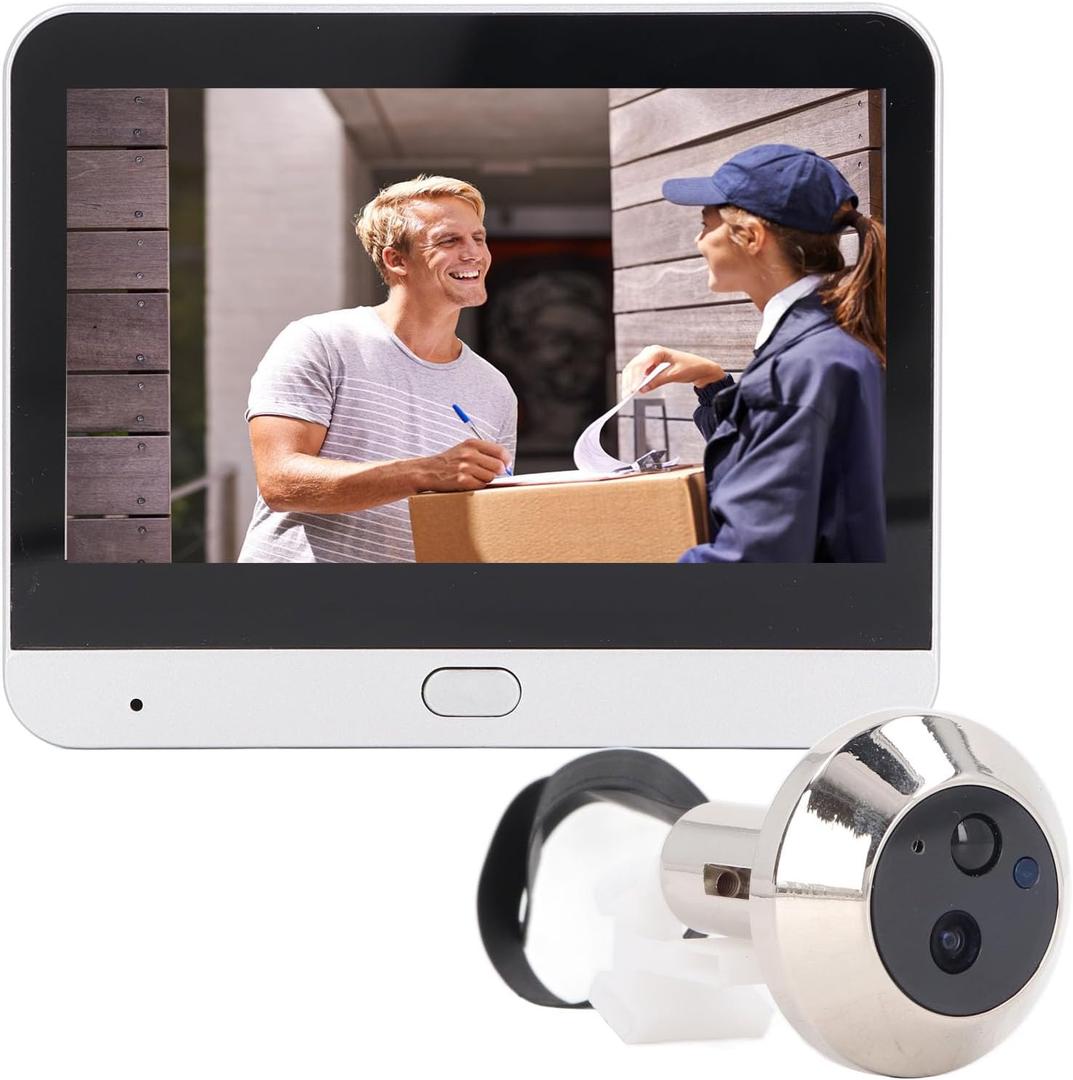 1080P Video Door Viewer, 120 Peephole Camera with 4.3 Inch Color Monitor, Two Way Talk, Night Vision, PIR Motion Detection, Camera Camera System