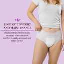 Organyc - Certified Organic Cotton Disposable Period Underwear for Sensitive Skin, Super Absorbent for Women, All-Day or Overnight, S/M, 4 Count