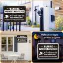 2 Pack Premises Protected by 24 hour Audio and Video Surveillance Signs,10x7 Inch By Entering You Agree Recording Sign, Weatherproof Rust-Free Reflective Aluminum,Easy to Mount for Indoor/Outdoor Use