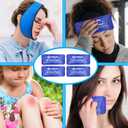 Face Ice Pack Wrap for TMJ, Wisdom Teeth, WORLD-BIO Jaw Wrap with 4 Reusable Hot Cold Therapy Gel Packs for Head, Chin, Oral and Facial Surgery, Pain Relief for Swelling, Injuries, Dental Implants
