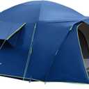 Family Camping Tent - 6-Person Spacious Design, 3000mm Waterproof, Suitable for Road Trips/Backyards/Extended Camping Adventures in All Scenarios (Dark Blue)