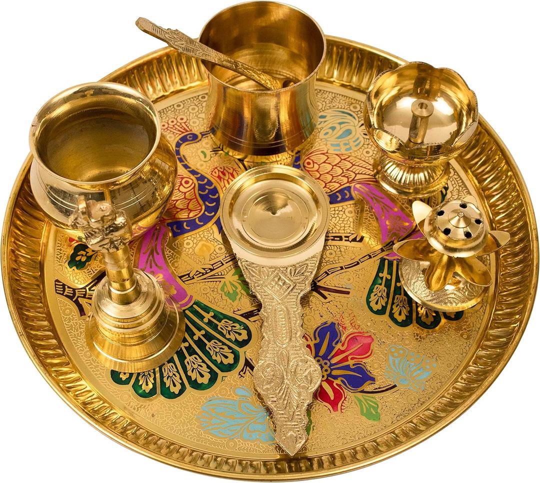 Swastik Christmas Plates Aluminium Gold Color