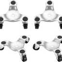 4 Pack Steel Tri-Dolly Set 3 Wheel Furniture Mover Dolly 220lbs Load Capacity Mover's Dolly for Moving Cabinet Furniture and Appliances Durable and Easy to Use Dolly Furniture Mover 6 Inch