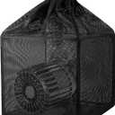 Pond Filter Bag, Pump Barrier Bag, Anti-Clogging Cube Filter Box, Black Media Bag Pump Mesh Bag for Outdoor Water Fish Ponds(10 inch)