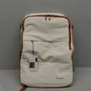 Taygeer Backpack for Women, College Backpack with Laptop Compartment & Shoe Pouch, 35l Travel Laptop Mochila Carry On Luggage, Airline Approved Personal Item Bag For Weekender Gym Hiking, Khaki White (Large)