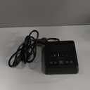 JACKYLED Alarm Clock with 4 USB Chargers Power Strip 3 Outlets 1700J Surge Protector Nightstand Dimmable Digital Clock with Dual Alarm and Snooze Function for Bedroom, Full Screen LED Display (Black)