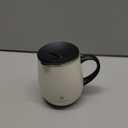 Ideus 16 oz (470 ml) Insulated Coffee Mug with Handle and Lid, Double Wall Stainless Steel Vacuum Thermal Coffee Mug, Travel Coffee Cup Thermal Cup for Home and Office (Snow Mountain White)