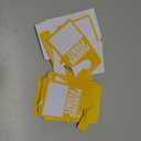 100 Pack Parking Permit Hang Tags Plastic Parking Placards PVC Hang Tag 3 x 5 Inch for Car Rear View Mirror (Yellow)