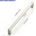 Ravinte 30 Pack Solid 6-1/4 Inch Kitchen Square Cabinet Handles Brushed Nickel Pulls Drawer Pulls Cabinet Hardware Kitchen Handles
