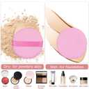 10 x 9Pcs Powder Puffs, 2.16 Inch Round Face Makeup Puff for Body Loose Powder Beauty Makeup Tool Pink