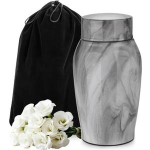 SOITIS Urns for Human Ashes, Mini Urn for Ash Male Female, Small Urns for Human Ashes Keepsake, Stainless Steel Memorial Cremation, Decorative Urn Funeral Urn - Black Keepsake Holder