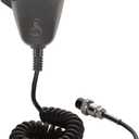 Cobra HG M77 Premium Replacement Noise Canceling CB Microphone (Black)  4 Pin Connector, 9 Foot Cord, Heavy Duty ABS Shell, Wire Mesh Grille, Left Side Push To Talk, Chrome Connector, One Size