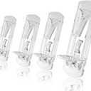 60pcs Locking Shelf Pins  5mm Cabinet Shelf Pegs, Clear Plastic Shelf Clips for 5/8" Thick Board